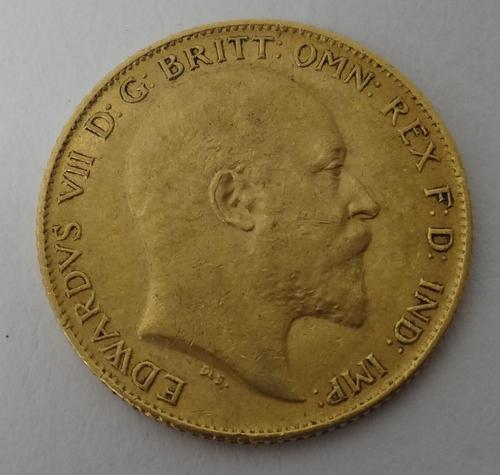 An Edward VII half sovereign, 1904.