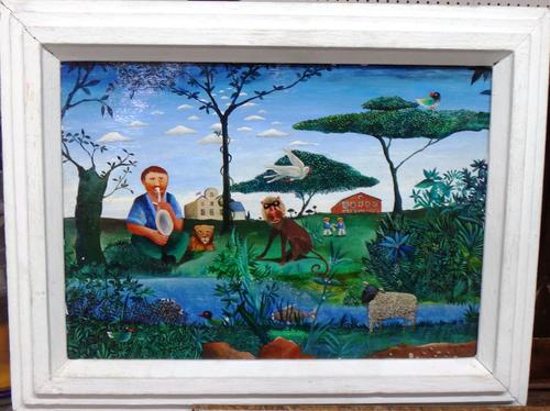 Gorki Bollar (20th century), Concert, acrylic on board, signed, 24cm x 35cm. Property from the estates of the late Adrian Stanford and Norman St John-