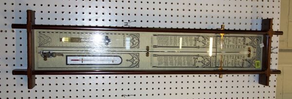A 20th century mahogany cased barometer. DIS