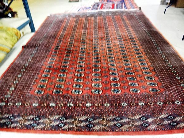 An Indian Bokhara carpet, 343cm x 256cm.  K8