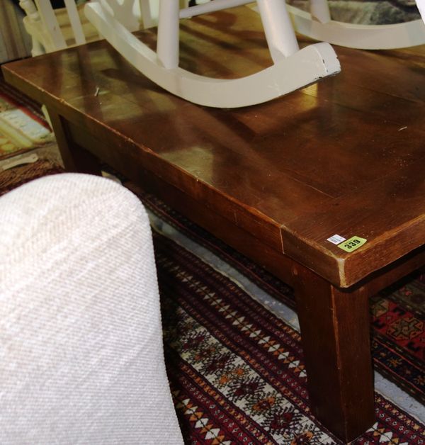 A 20th century oak rectangular coffee table, 145 cm wide. H7