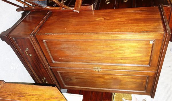 A 19th century mahogany two drawer small wardrobe, 100cm wide.  K2