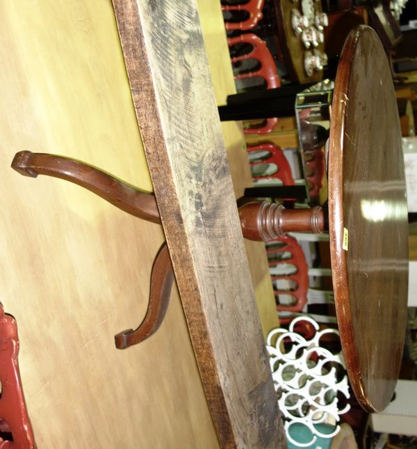 A 19th century mahogany tripod table, 80 cm wide.  F4