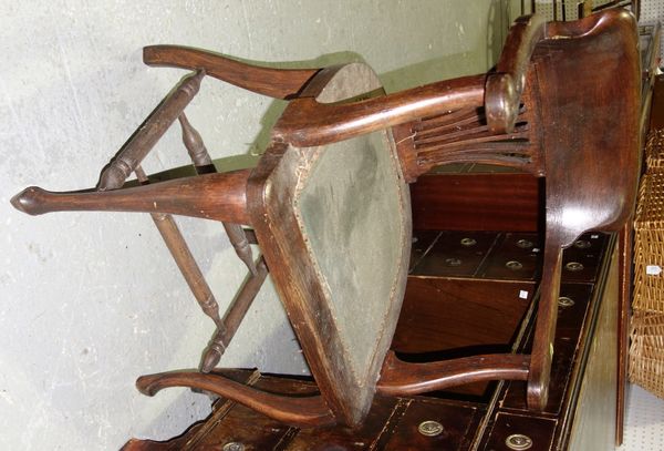 An early 20th century oak office chair. GAL
