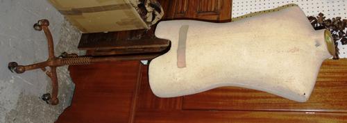 An early 20th century tailor's dummy.  DIS
