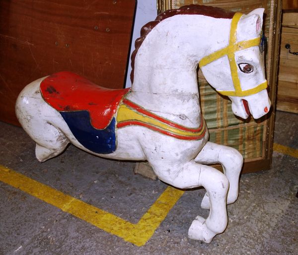 A child's fairground horse.    EXTRA
