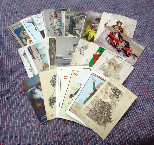 POSTCARDS - Sentimental & Humour; approx. 110.