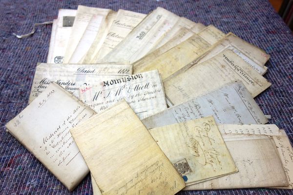 MANOR OF AMBERLEY (West Sussex) - 49 documents, earlier 18th - later 19th cents., mostly on vellum.  * tenancy admissions, surrenders, agreements, etc
