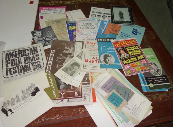 A large quantity of mid-20th century music and theatre programmes, flyers, tickets and related ephemeral. SH4
