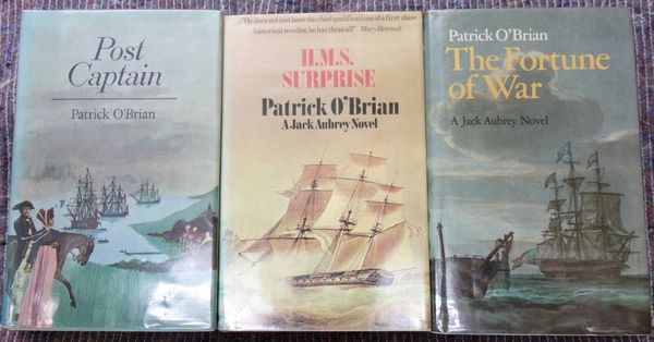 O BRIAN (P.)  [3 'Jack Aubrey' novels]  Post Captain, H.M.S. Surprise, The Fortune of War. First Editions in (unclipped) d/wrappers. 1972-79.