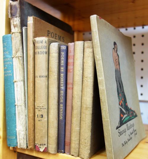 MONRO (H.)  Strange Meetings.  First Edition. coloured pictorial wrappers. The Poetry Bookshop, 1917; with some other poetry of the period.