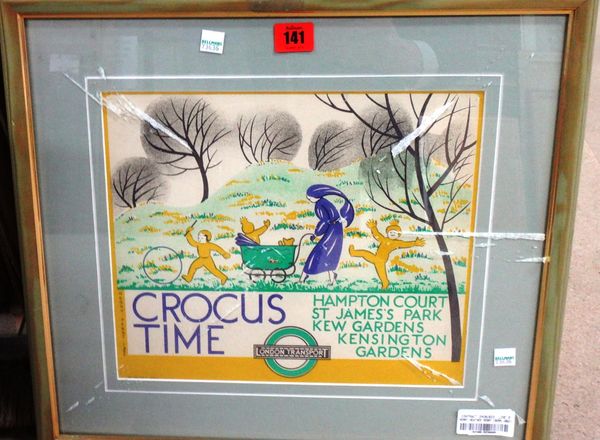 Henry Heather Perry, print 'Crocus Time' for London transport, framed and glazed, 30.5cm x 26cm. CAB