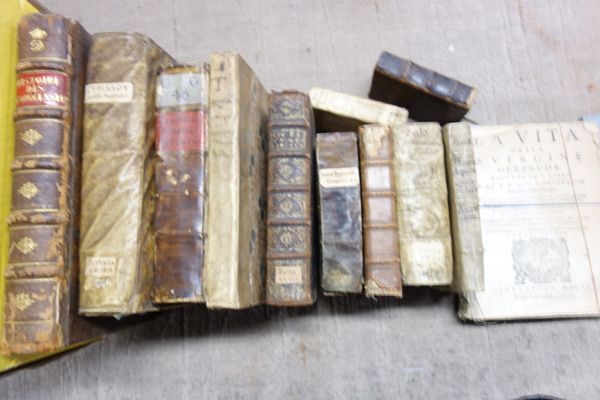 CONTINENTAL ANTIQUARIAN BOOKS - 13 theological volumes (17th cent.)  *  a variety of imprints - Lille, Douai, Louvain, Prague (etc.); includes Edward