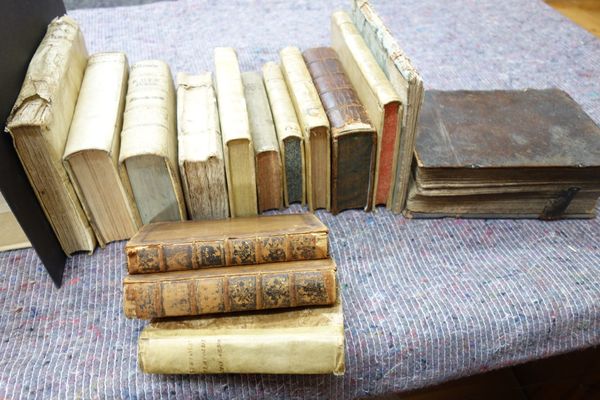 CONTINENTAL ANTIQUARIAN - an 18th/early 19th cents. miscellany;  literature, subject & theology; vellum & other bindings.  (15)
