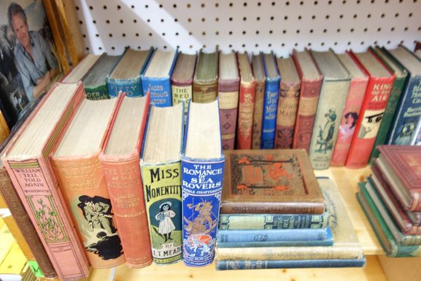 JUVENILE - a presentable 2 box selection, late 19th / early 20th cents., mostly novels with coloured pictorial covers.