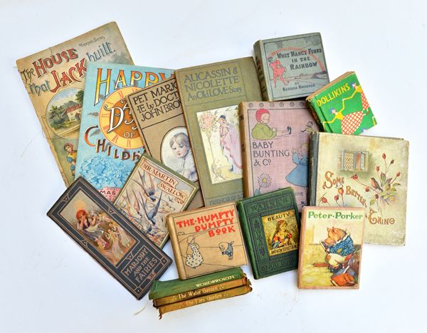 JUVENILE - a pleasant assemblage of 19th/early 20th cent. small publications in bindings of pictorial cloth, boards, & wrappers. Illustrated