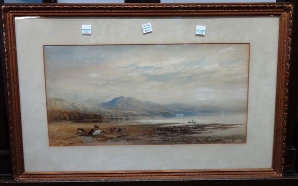 Cornelius Pearson (1805-1891), Llanberis lake, Caernarvonshire; View of the Traeth Mawr, near Portmadoc, a pair of watercolours, both signed and dated