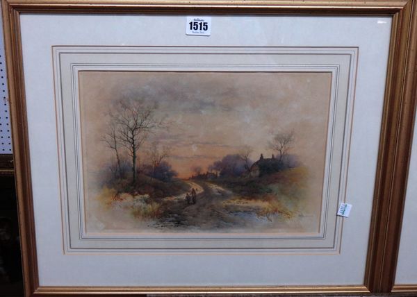Stephen John Bowers (fl.1874-1891), Cottage scenes with figures, a pair of watercolours, both signed, each 22.5cm x 33cm.(2)