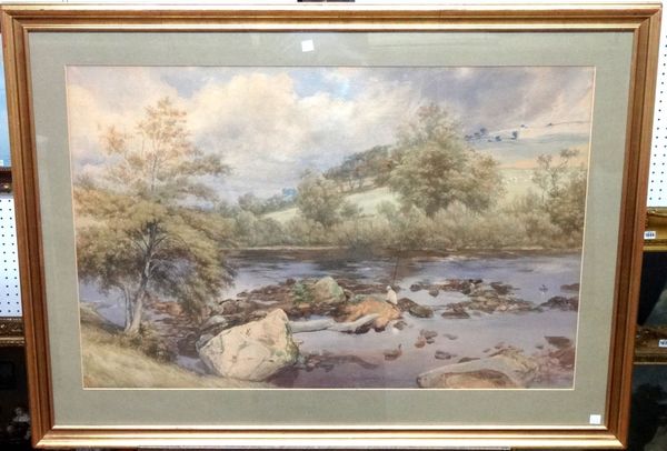 Robinson Elliott (1814-1894), The Old Bridge near Woodburn, Northumberland; In Northumberland, a pair, watercolour, both signed and dated, one 1878, o