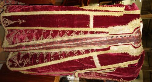 A group of collectables including a painted Persian panel, a Persian robe, a teddy bear, doll and sundry. (qty) S1M