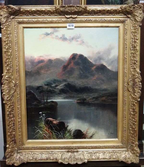 D. Hicks (19th/20th century), Highland loch scenes, a pair, oil on canvas, both signed, each 52cm x 42cm.(2)