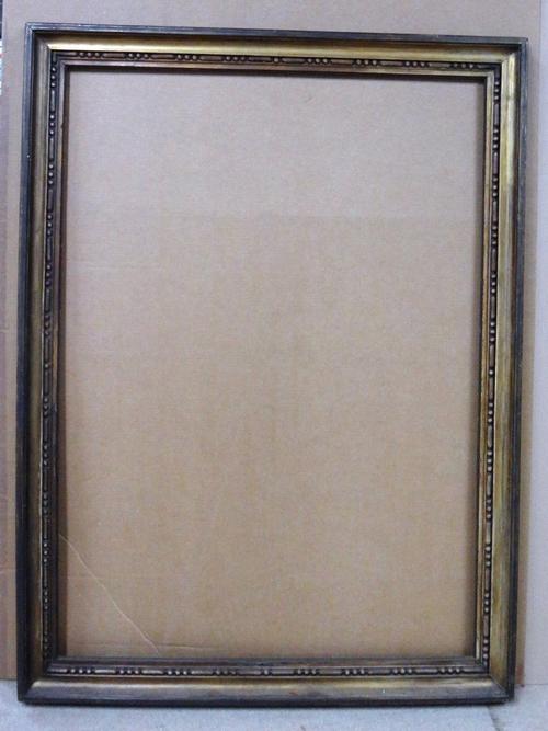 A late 19th/early 20th century Continental gilt plaster on oak frame, the aperture 96cm wide x 135cm high.