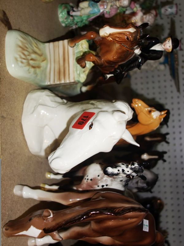 A quantity of ceramic horse models by Beswick and others, (qty). S2T