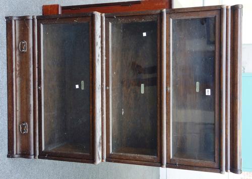 'The Globe Wernicke Co. Ltd'; a three tier oak bookcase with single drawer base, 87cm wide.