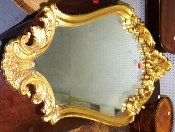 A modern gilt framed wall mirror, 60cmx 104cm.   A2