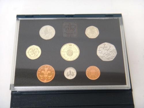 Sixteen United Kingdom year type specimen proof coin sets, from 1983 to 1998 inclusive, with cases, (16).