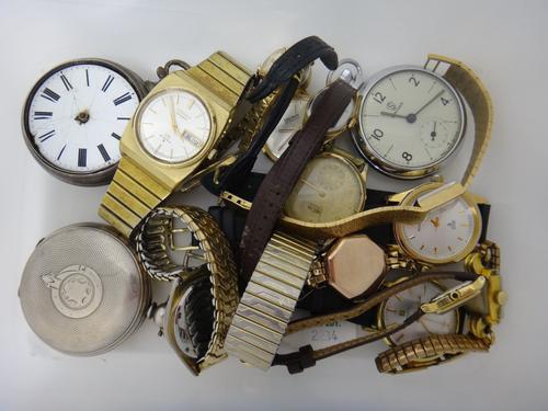 A gentleman's silver cased, key wind, hunting cased pocket watch, the jewelled movement and the dial detailed Grinberg & Reichman, a gentleman's silve