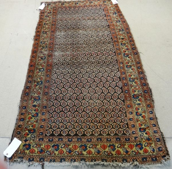 A Hamadan rug, Persian, 202cm x 106cm.   F3