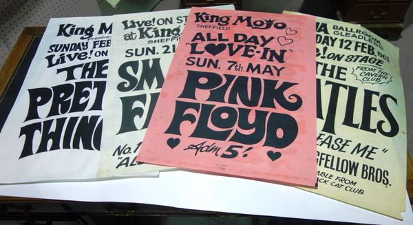 A group of four 1960's concert posters including; 'Pretty Things', 'Small Faces', 'Beatles' and 'Pink Floyd'.  SH4