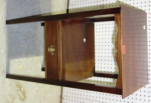 A mahogany two tier nightstand, 36cm wide.   B3