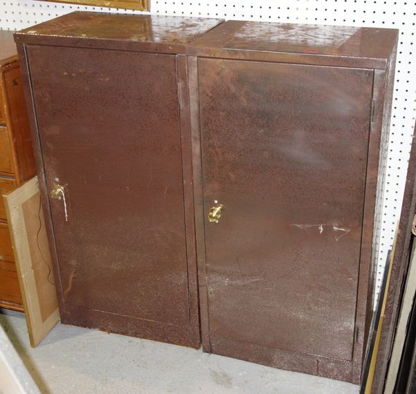 A pair of 20th century steel cabinets, (2).   B1