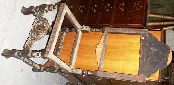A 17th century style highback side chair. (a.f)   J1