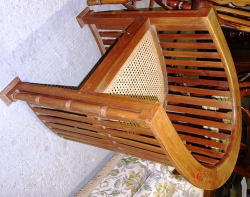 A 20th century teak tub back chair.   E3