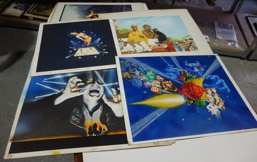 A group of 1960's and later graphic design artwork, unframed, (qty). SH4