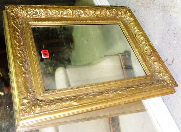 A gilt framed rectangular mirror, 46cm wide x 56cm high   A3