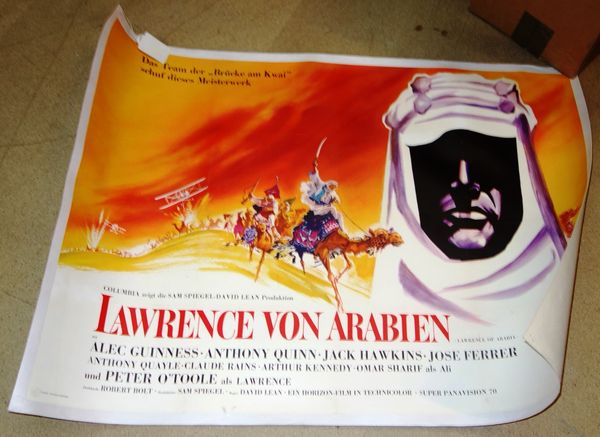 A large 'Laurence of Arabia', German edition, linen backed poster.  GA