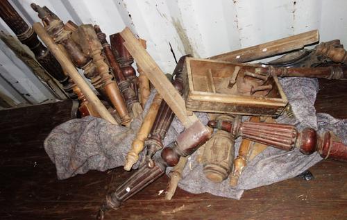 A quantity of assorted furniture legs, (qty).   EXTRA