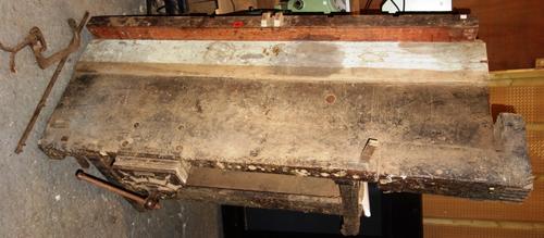 An early 20th century work bench.  EXTRA