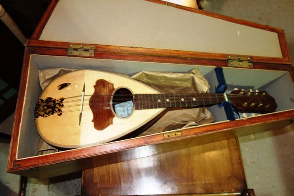 A cased mandolin. DIS