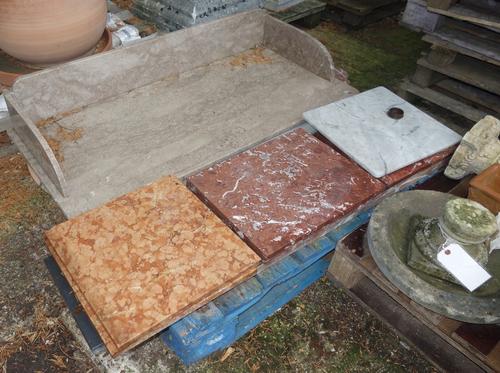 A quantity of marble tops for furniture, (qty).  OUT