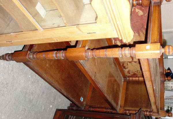 A 19th century walnut three tier trolley.   DIS