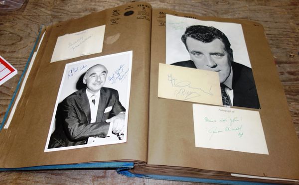 A large album of 1960's autographs including, Ken Dodd, Honor Blackman and Cliff Richard. There are a large quantity of autographs and all potential p
