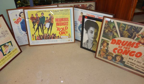 A group of seven mid-20th century posters, some under glass.  SH4