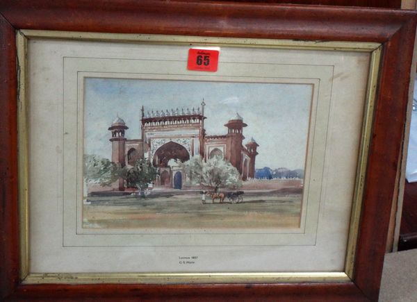 G. S. Waite (19th century), Lucknow 1857, watercolour, 16cm x 24cm. CAB