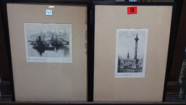 Edward Cherry (early 20th century), London views, two etchings, both signed, (2). I1