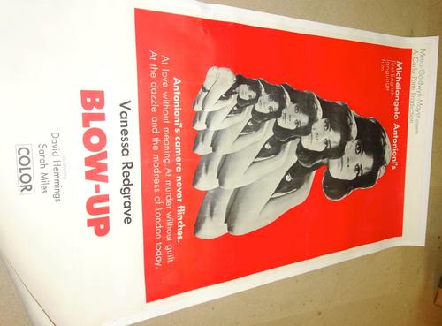 A 'Blow Up' re-release poster, linen backed. GA
